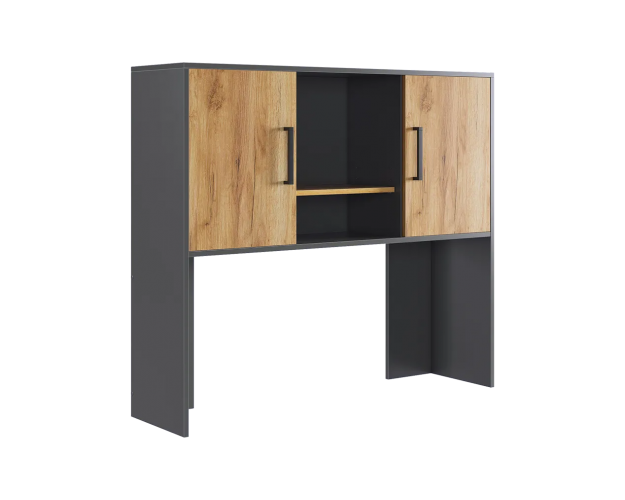 Надстройка компьютерного стола 1200 Лайт-2 графит / дуб крафт золотой