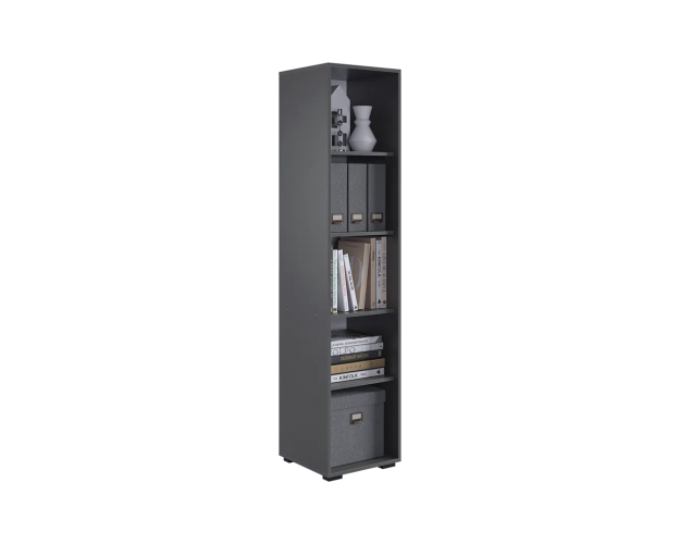 Стеллаж Лайт-2 графит / дуб крафт золотой