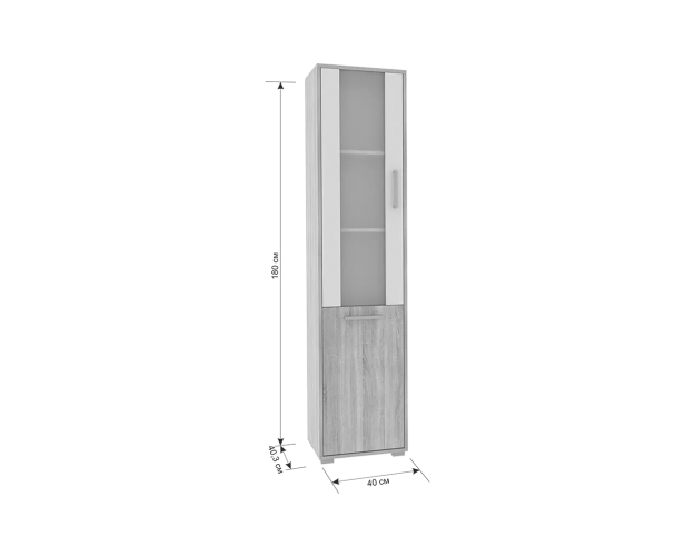 Стеллаж Лайт-2 дуб крафт золотой / белый