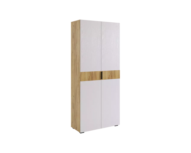 Шкаф двухдверный Бери К3 дуб крафт золотой / белое дерево