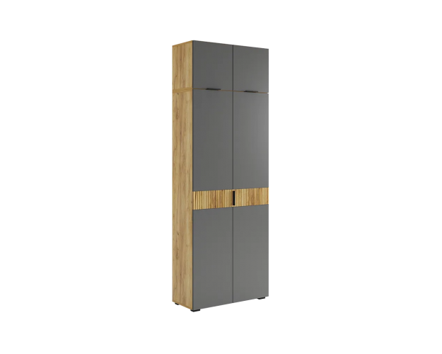 Шкаф двухдверный Бери К3 дуб крафт золотой / графит