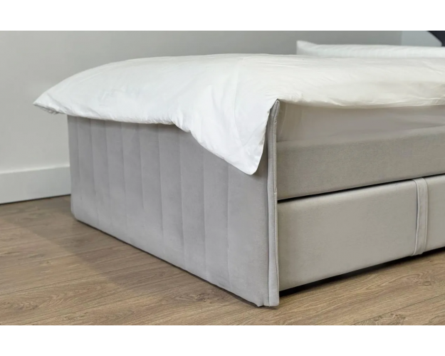 Кровать с ящиками Твикс 900 галька (велюр)