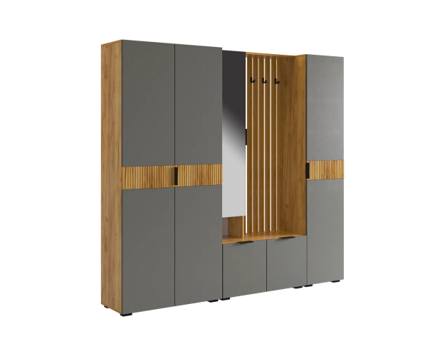 Прихожая Бери К9 дуб крафт золотой / графит