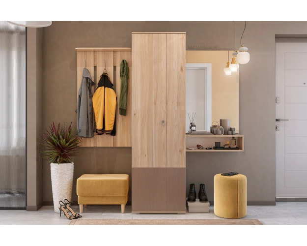 Вешалка Реал 1 дуб крафт золотой