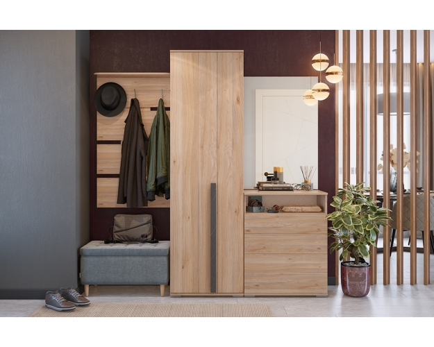 Вешалка Реал 2 дуб крафт золотой