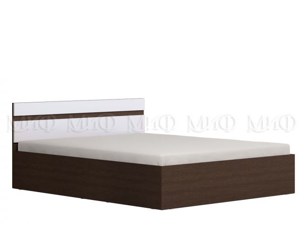 Ким кровать с подъемным механизмом 1,4 (Венге/белый глянец)