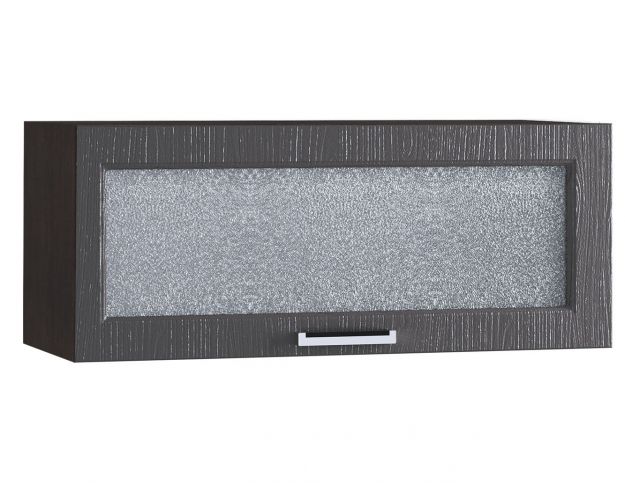Шкаф верхний горизонтальный со стеклом 800, ШВГС 800 (Клен серый/корпус венге)